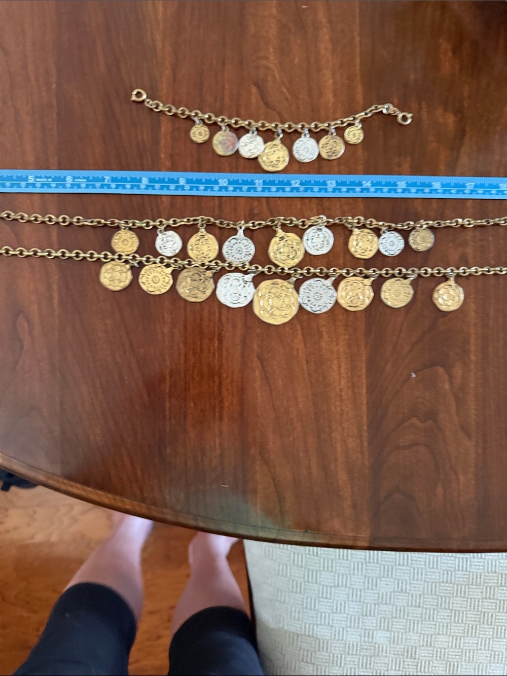 CAbi gold chain link necklace